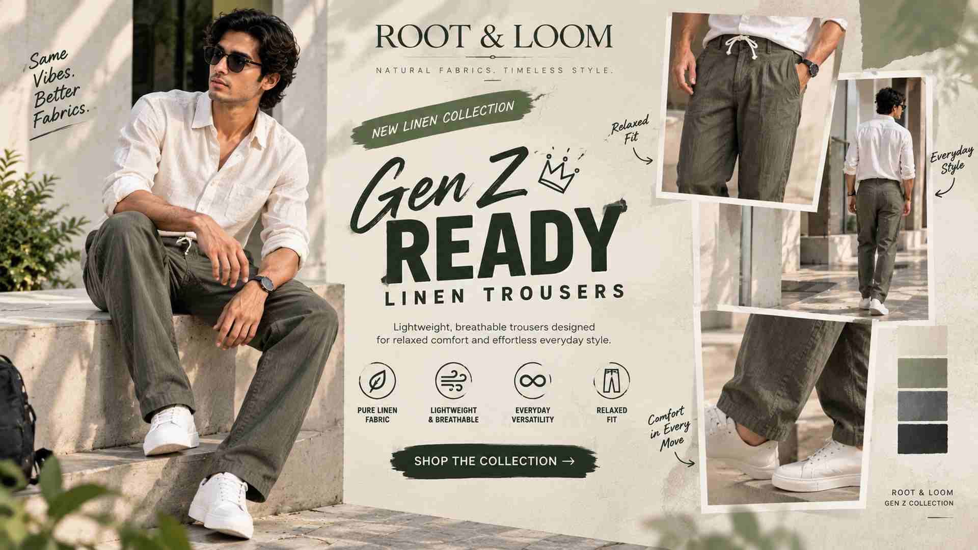 Linen Blend Trousers